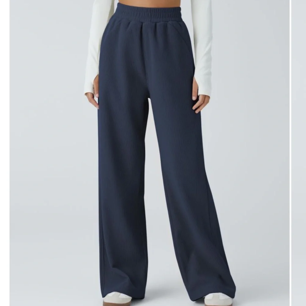 Halara High Waisted Side Pocket Straight Leg Mop Corduroy Casual Pants XS Petite - Picture 1 of 6
